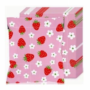 20 (10”x13”) Pink Strawberry and Flower Patterned Shipping Bag Mailers Poly Bags